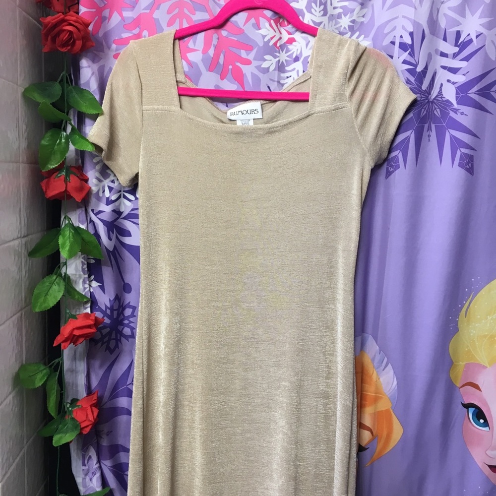 Rumours Gold Cream Elegant Dress